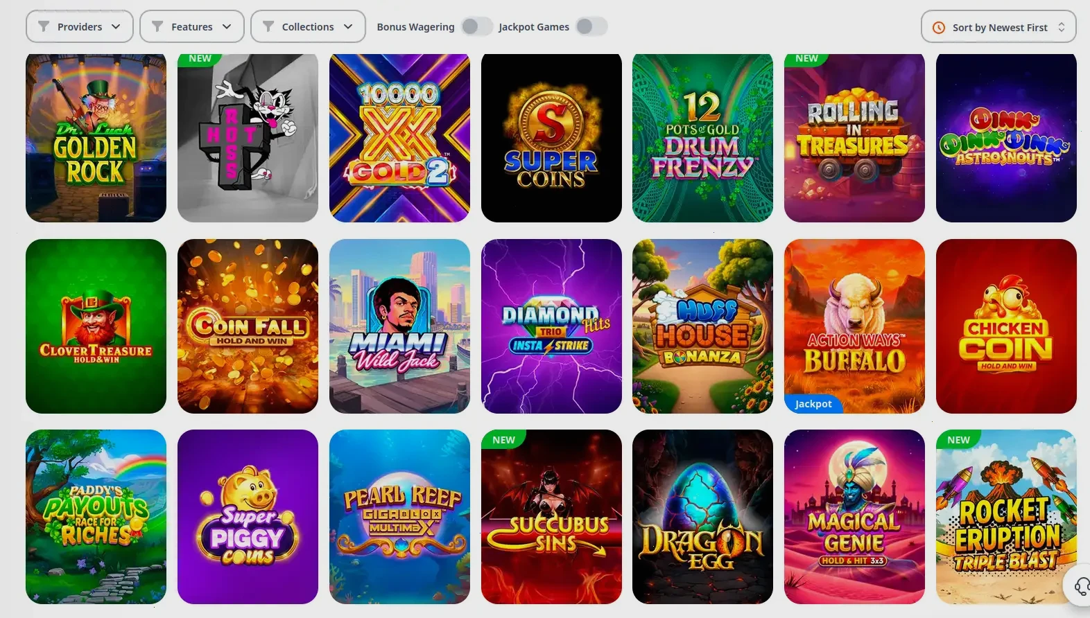 Zodiac Casino herní nabídka